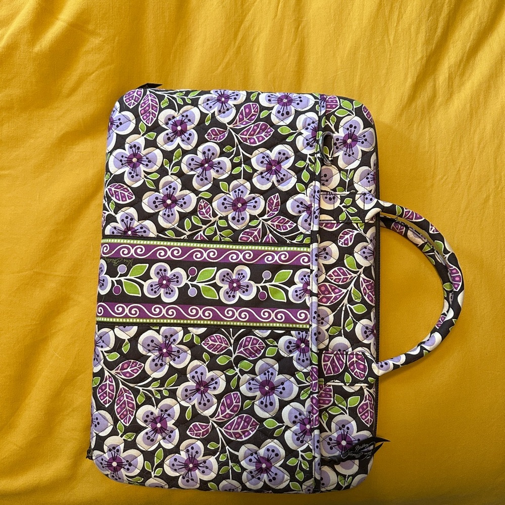 Vera Bradley 15” plum Petals Laptop Case